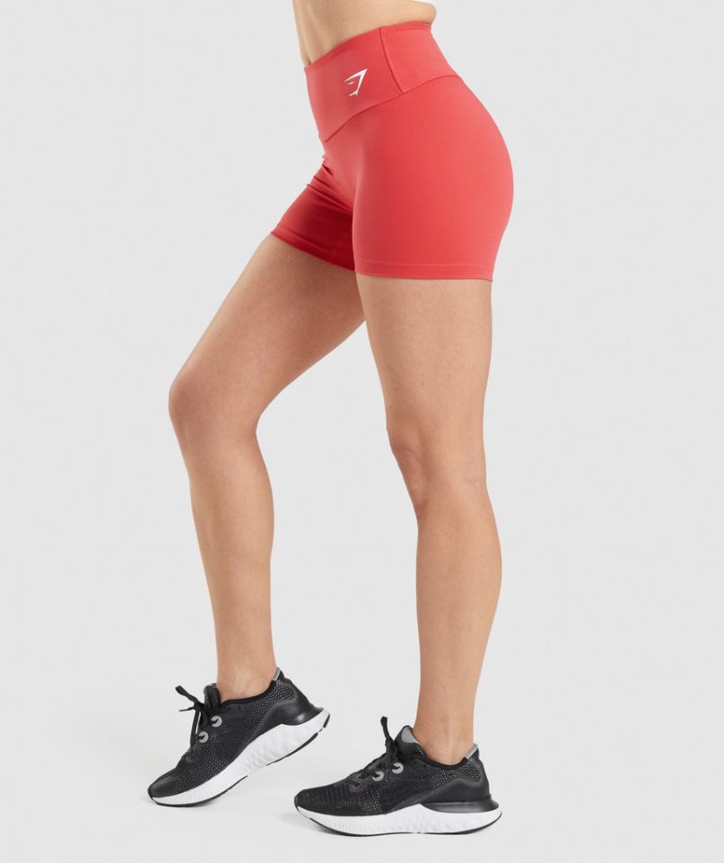 Gymshark Sport Kurze Hose Damen Rot | AT-60-QTDZ