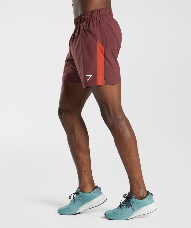 Gymshark Sport Kurze Hose Herren Bordeaux | AT-16-UBCX