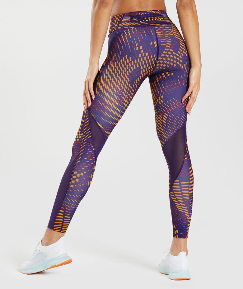 Gymshark Sport Lauf Leggings Damen Lila | AT-36-BNGS