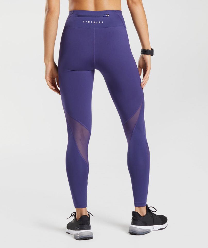 Gymshark Sport Lauf Leggings Damen Lila | AT-82-PQGY