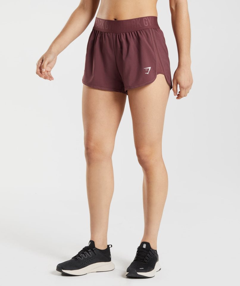 Gymshark Sport Loose Fit Kurze Hose Damen Dunkelbraun | AT-05-IWZF