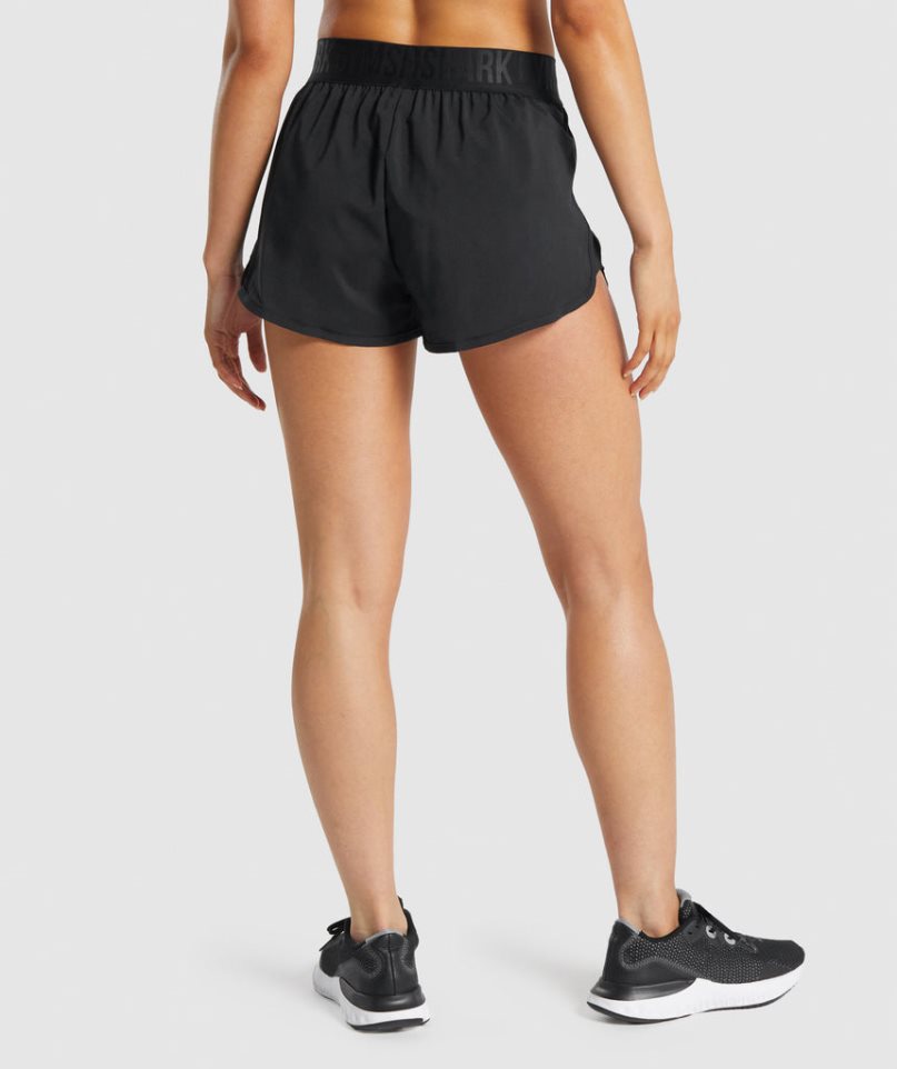 Gymshark Sport Loose Fit Kurze Hose Damen Schwarz | AT-69-OBXW