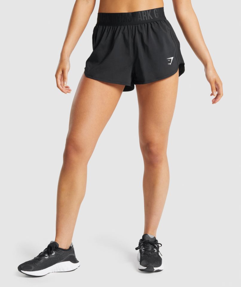 Gymshark Sport Loose Fit Kurze Hose Damen Schwarz | AT-69-OBXW