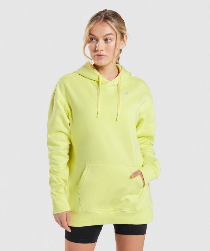 Gymshark Sport Oversized Hoodie Damen Gelb | AT-27-ALHS