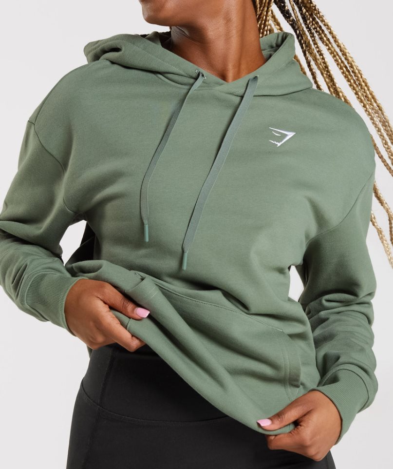 Gymshark Sport Oversized Hoodie Damen Grün | AT-53-ZYOQ