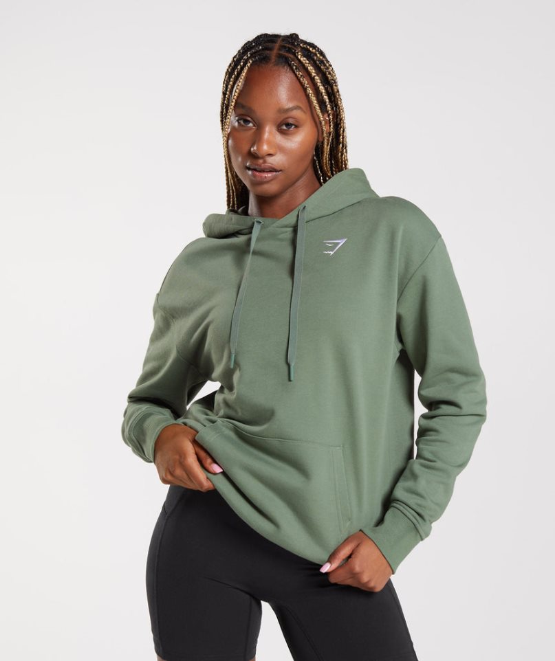 Gymshark Sport Oversized Hoodie Damen Grün | AT-53-ZYOQ