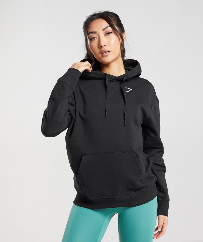 Gymshark Sport Oversized Hoodie Damen Schwarz | AT-38-YUOM