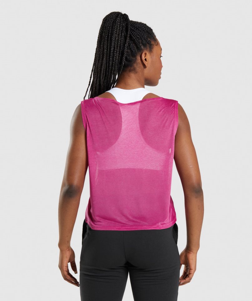 Gymshark Sport Oversized Muskelshirt Damen Rosa | AT-97-QLWV