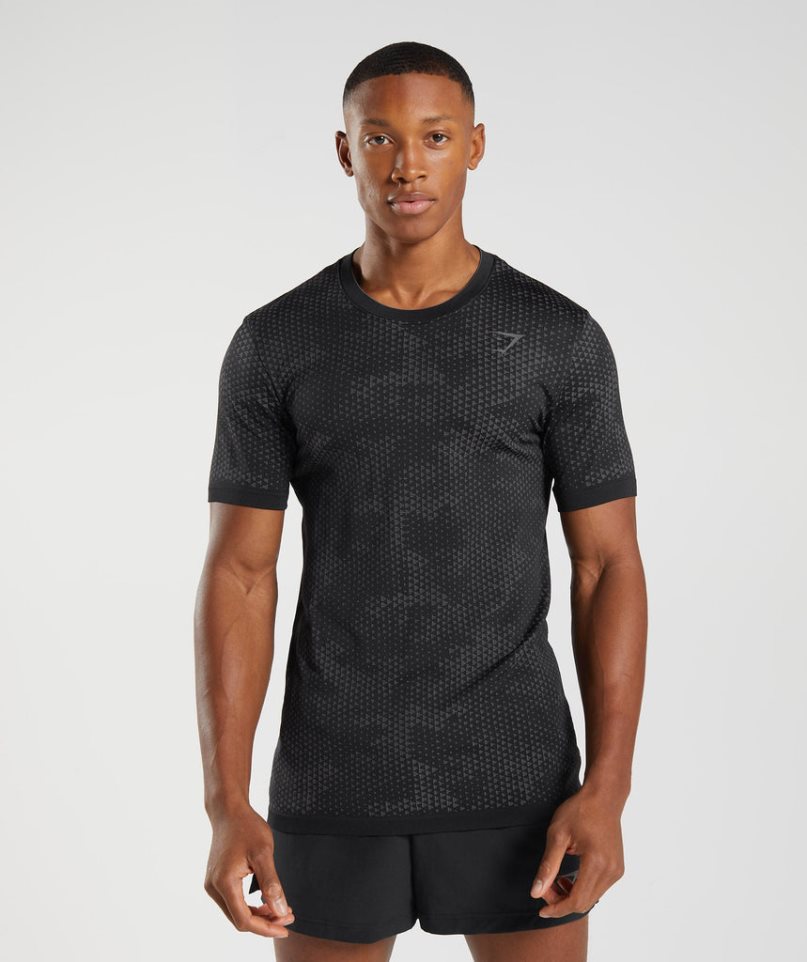 Gymshark Sport Seamless T-shirts Herren Schwarz | AT-41-TAQD