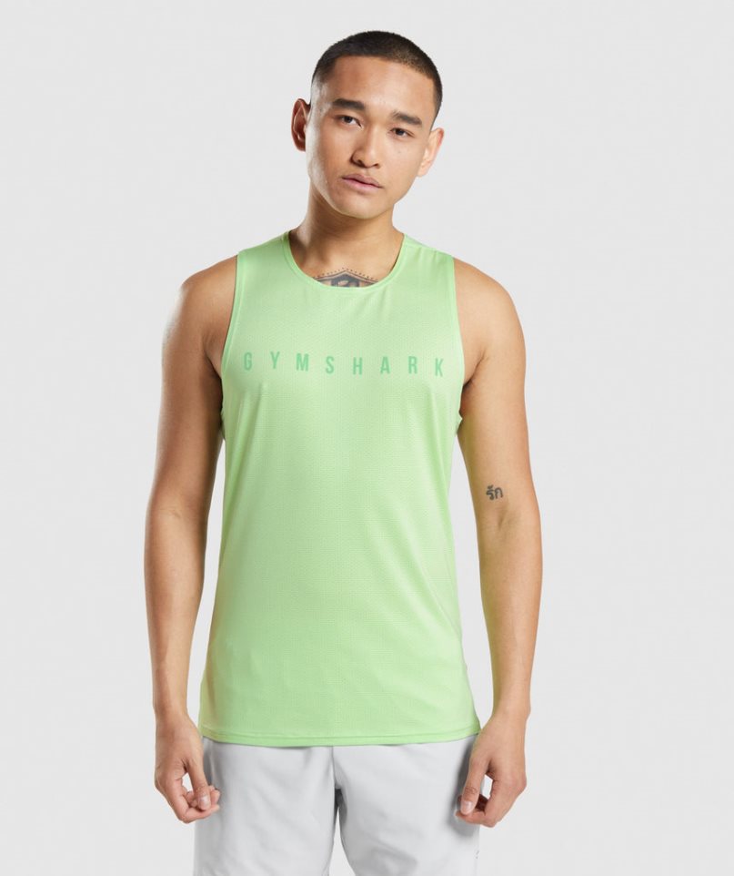 Gymshark Sport Stripe Muskelshirt Herren Mintfarben | AT-79-ALQU