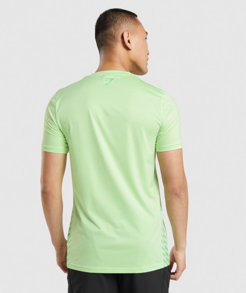 Gymshark Sport Stripe T-shirts Herren Mintfarben | AT-97-DMRN