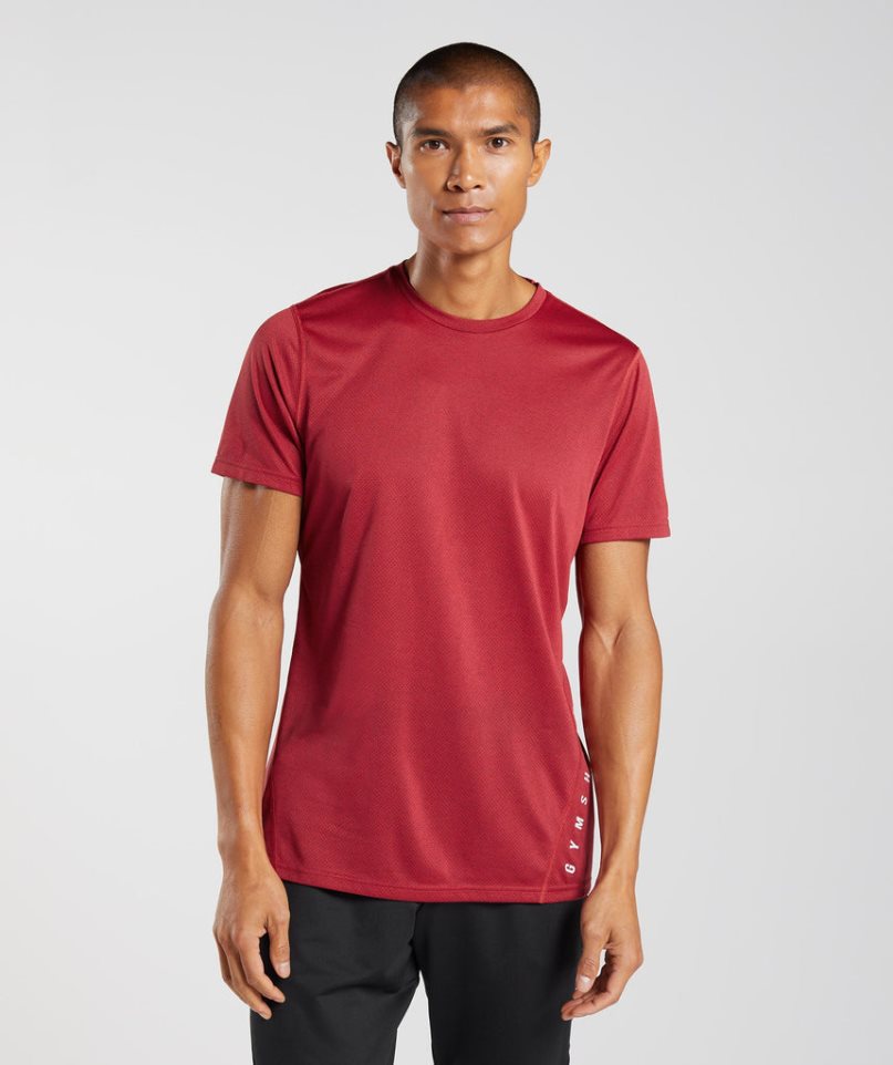 Gymshark Sport T-shirts Herren Rot | AT-25-IBRQ