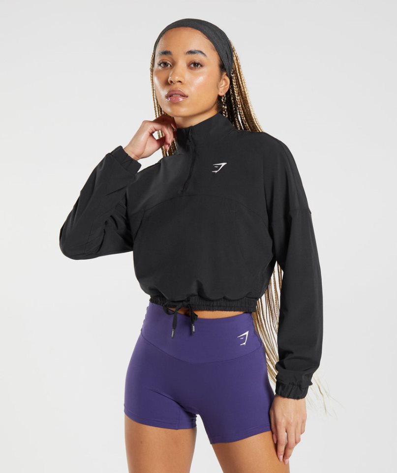 Gymshark Sport Windjacke Damen Schwarz | AT-27-FAGX