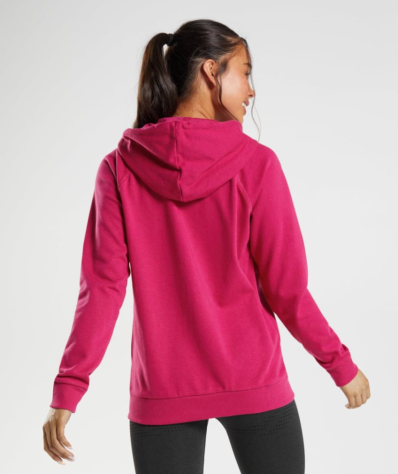 Gymshark Sport Zip Hoodie Damen Fuchsie | AT-50-GTNY