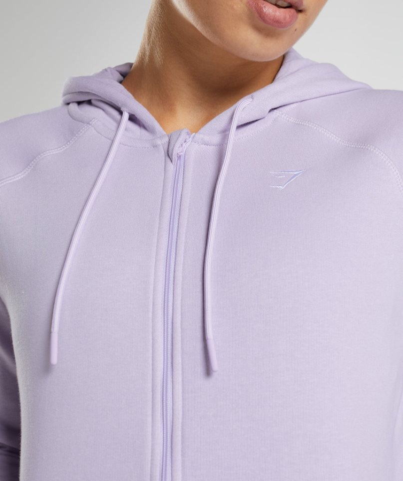 Gymshark Sport Zip Hoodie Damen Lavendel | AT-41-HBJE