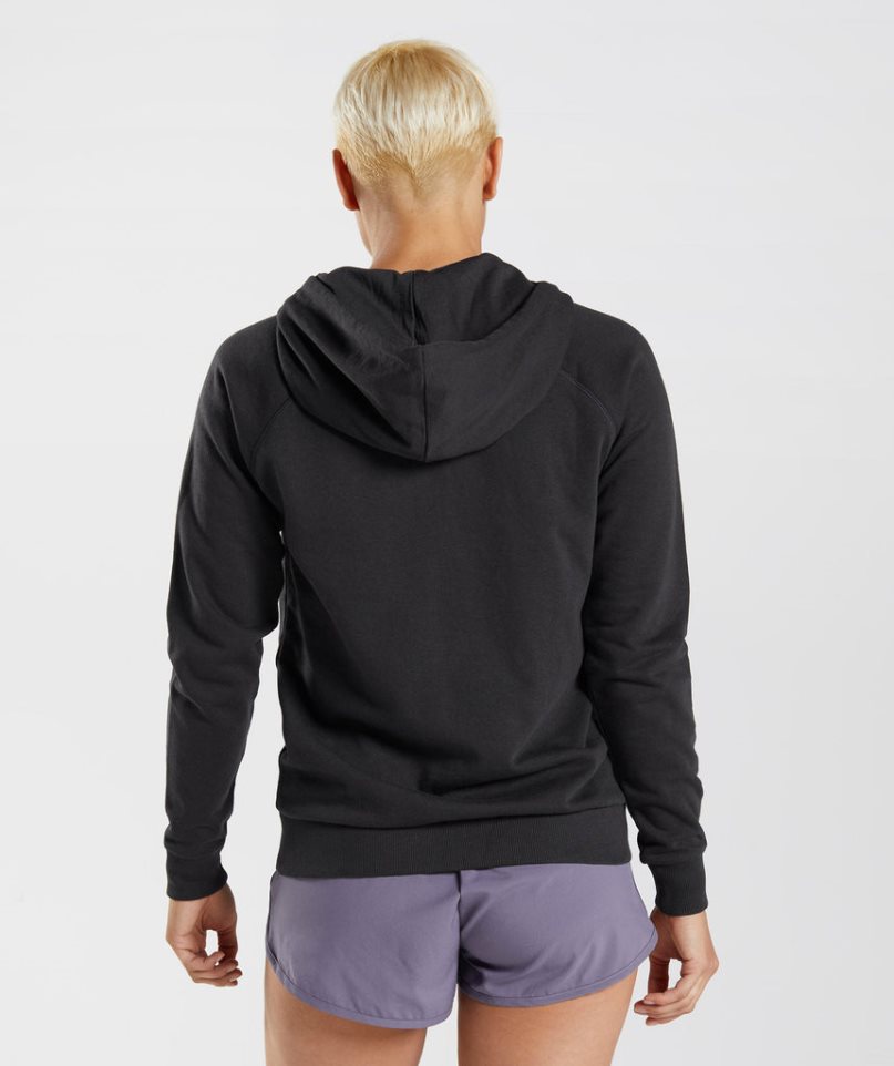 Gymshark Sport Zip Hoodie Damen Schwarz | AT-91-DQVK