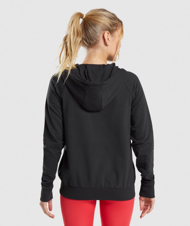 Gymshark Sport Zip Sweatshirts Damen Schwarz | AT-83-FNKH