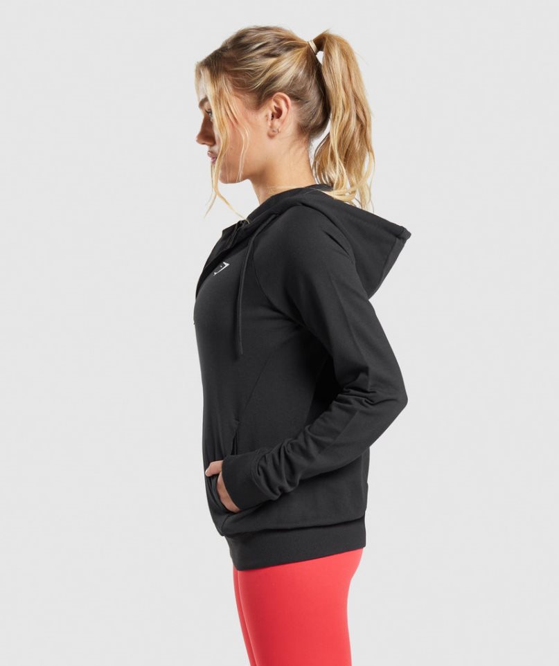 Gymshark Sport Zip Sweatshirts Damen Schwarz | AT-83-FNKH