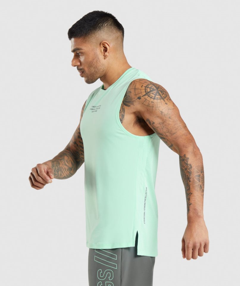 Gymshark Steve Cook Muskelshirt Herren Mintfarben | AT-74-GCBK