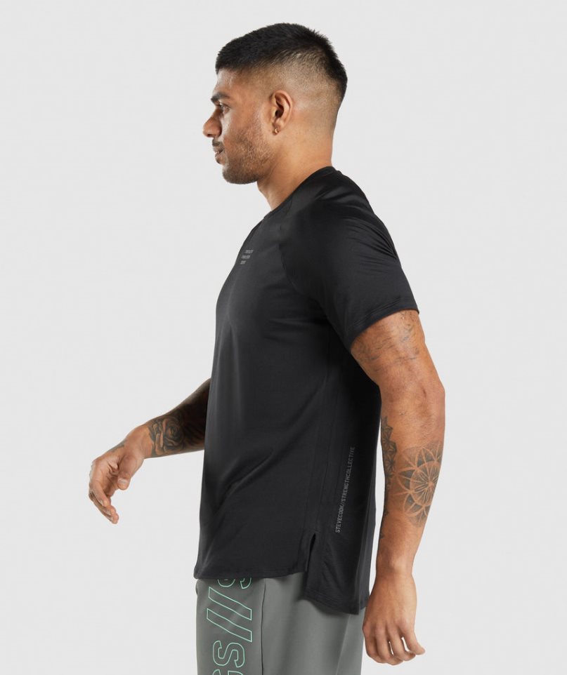 Gymshark Steve Cook T-shirts Herren Schwarz | AT-62-PENL