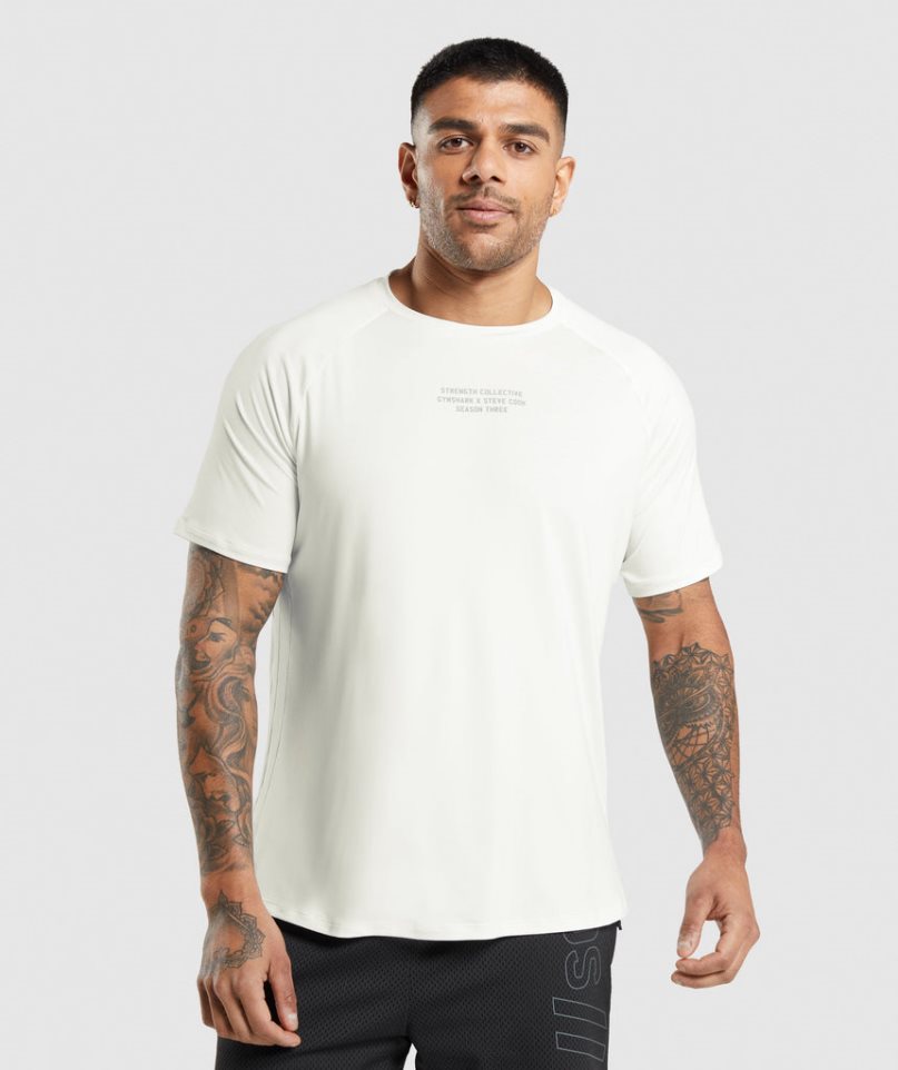 Gymshark Steve Cook T-shirts Herren Weiß | AT-46-HEIX