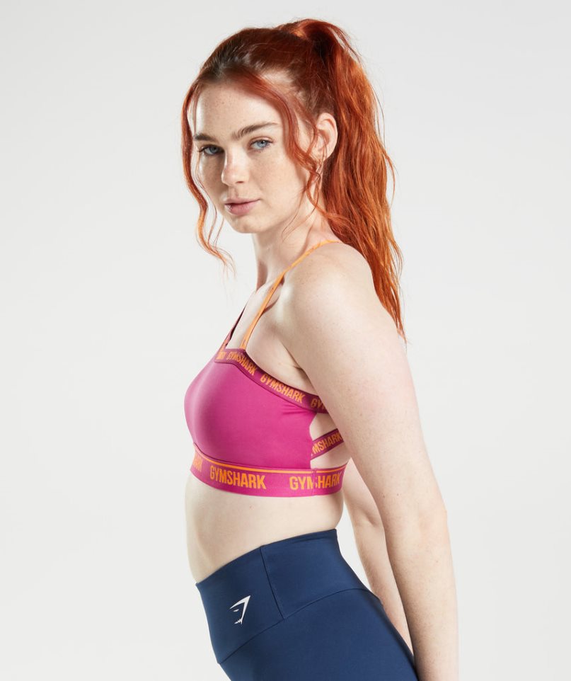 Gymshark Strike Sport Bh Damen Rosa | AT-87-NXIW