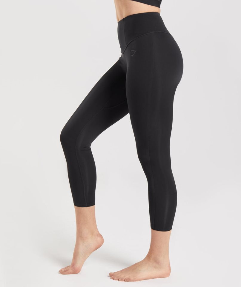 Gymshark Studio 7/8 Leggings Damen Schwarz | AT-73-XOND