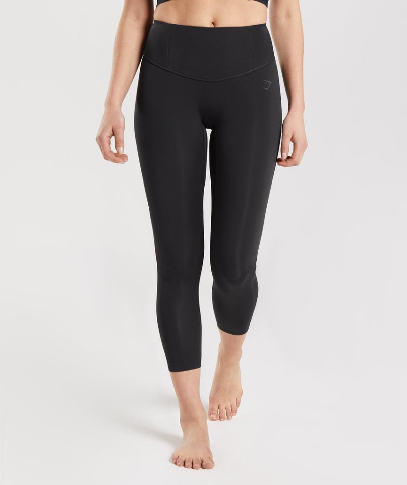 Gymshark Studio 7/8 Leggings Damen Schwarz | AT-73-XOND