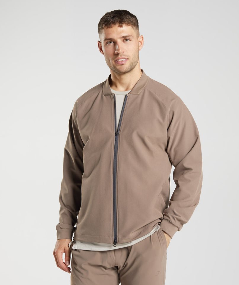 Gymshark Studio Jacke Herren Hellbraun | AT-79-VSUC