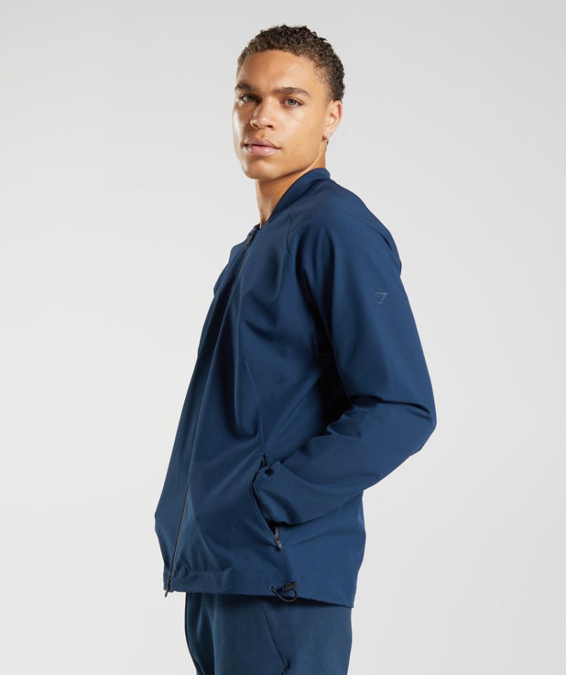 Gymshark Studio Jacke Herren Navy | AT-20-EXGK