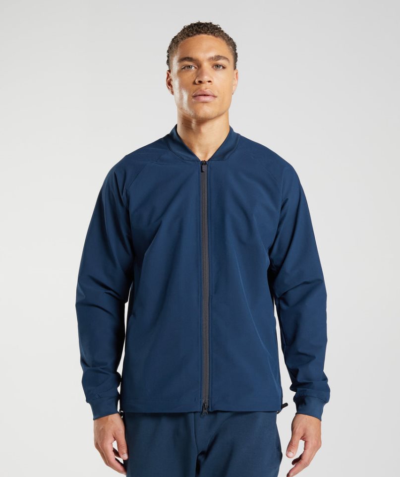 Gymshark Studio Jacke Herren Navy | AT-20-EXGK