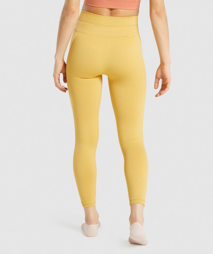 Gymshark Studio Leggings Damen Gelb | AT-13-XSQC