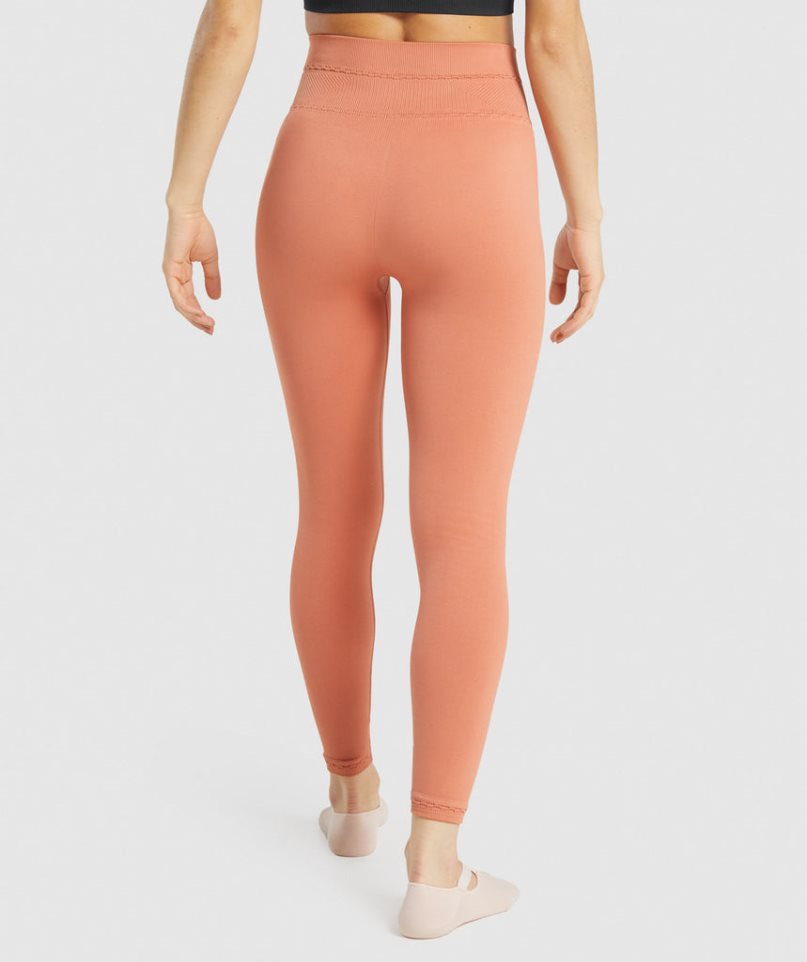 Gymshark Studio Leggings Damen Orange | AT-98-QWGX