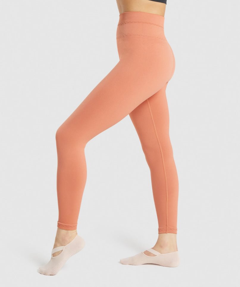 Gymshark Studio Leggings Damen Orange | AT-98-QWGX