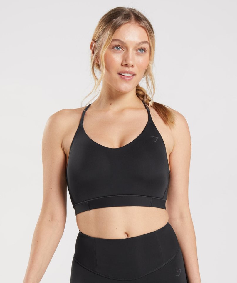 Gymshark Studio Sport Bh Damen Schwarz | AT-48-LJFN