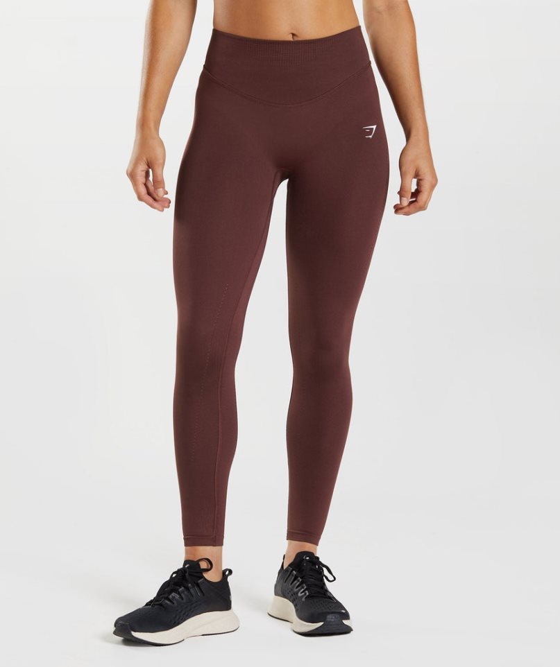 Gymshark Sweat Seamless Sculpt Leggings Damen Bordeaux | AT-04-LMPX