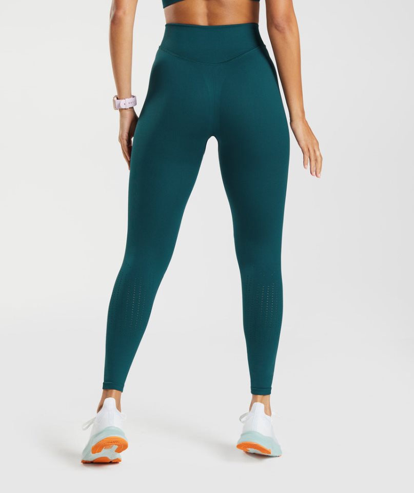 Gymshark Sweat Seamless Sculpt Leggings Damen Türkis | AT-12-MVQH