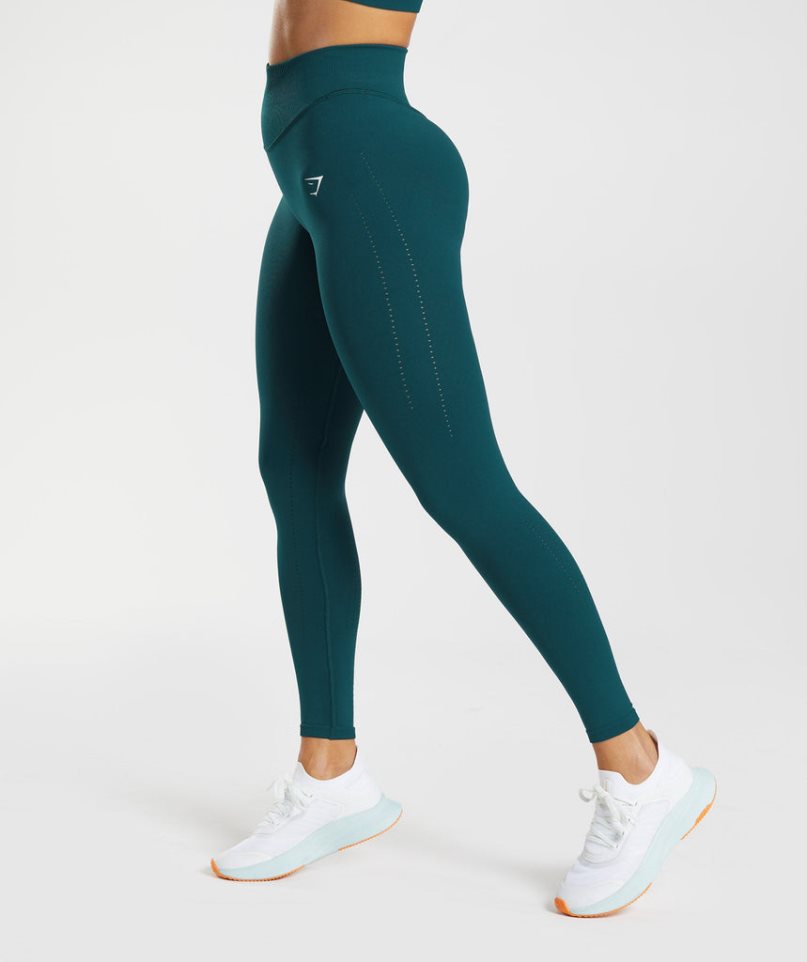 Gymshark Sweat Seamless Sculpt Leggings Damen Türkis | AT-12-MVQH