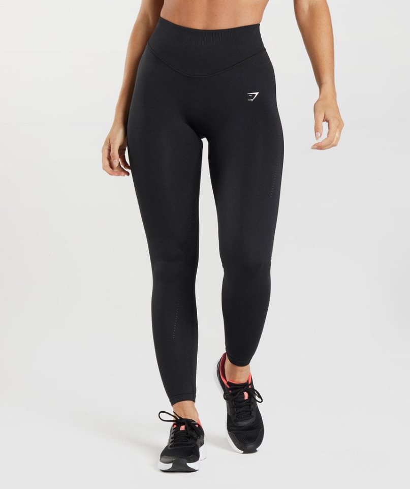 Gymshark Sweat Seamless Sculpt Leggings Damen Schwarz | AT-72-CQXK