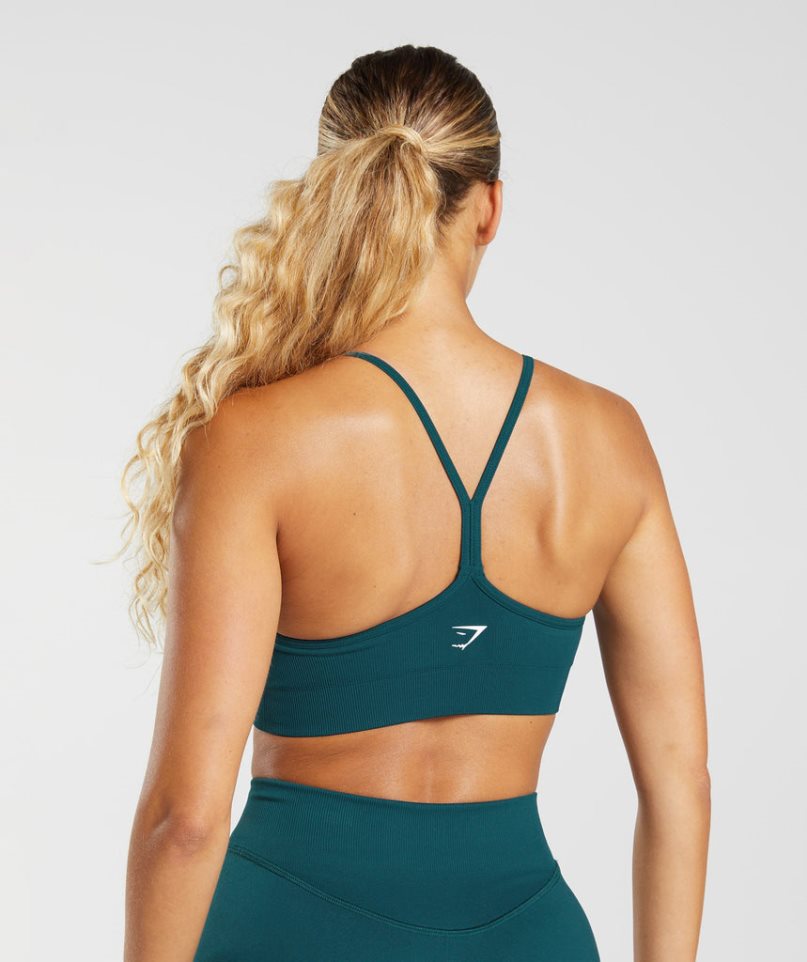 Gymshark Sweat Seamless Sport Bh Damen Türkis | AT-13-POJN