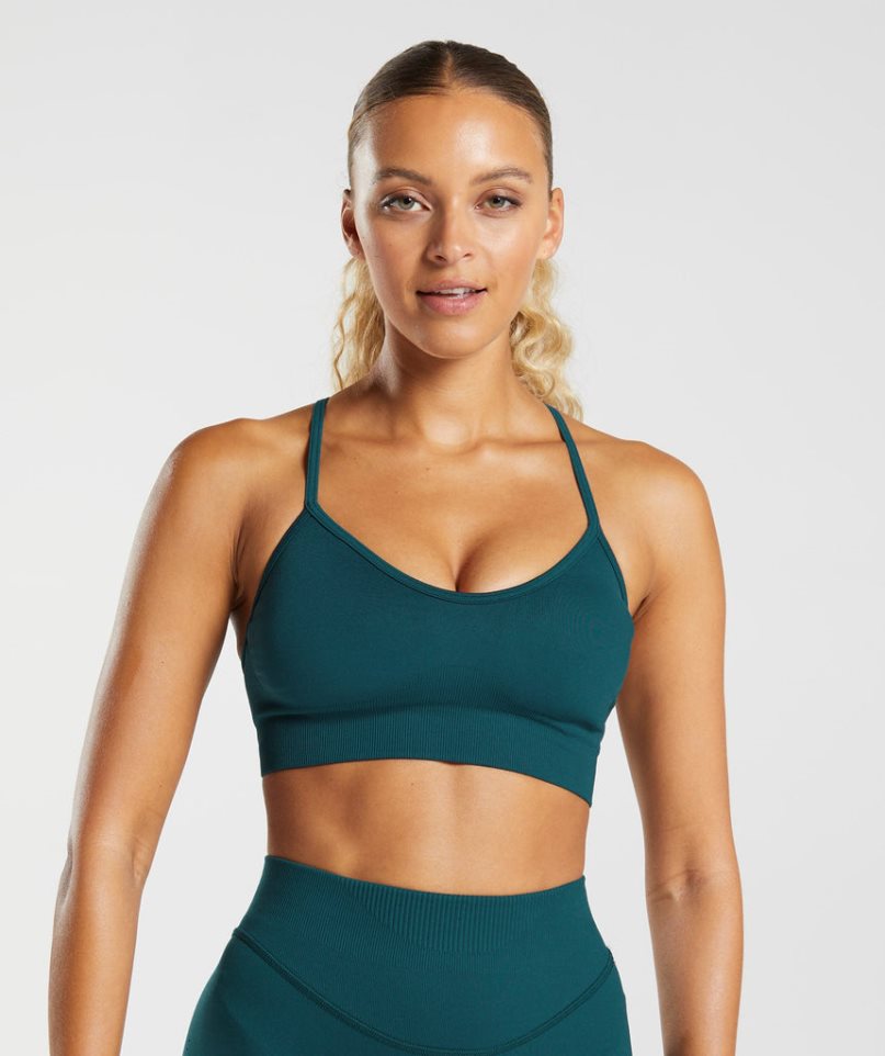 Gymshark Sweat Seamless Sport Bh Damen Türkis | AT-13-POJN