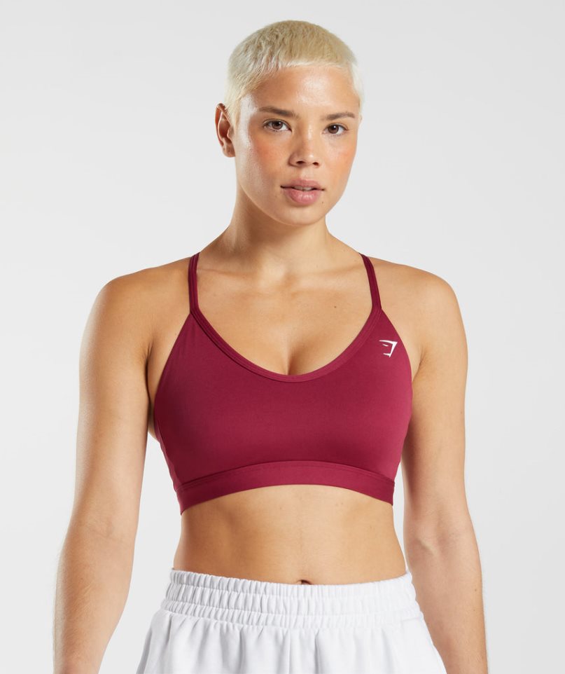 Gymshark V Neck Sport Bh Damen Fuchsie | AT-06-PSWB