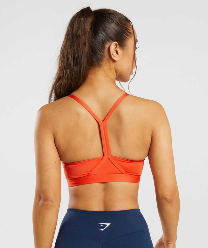 Gymshark V Neck Sport Bh Damen Orange | AT-49-SQUH