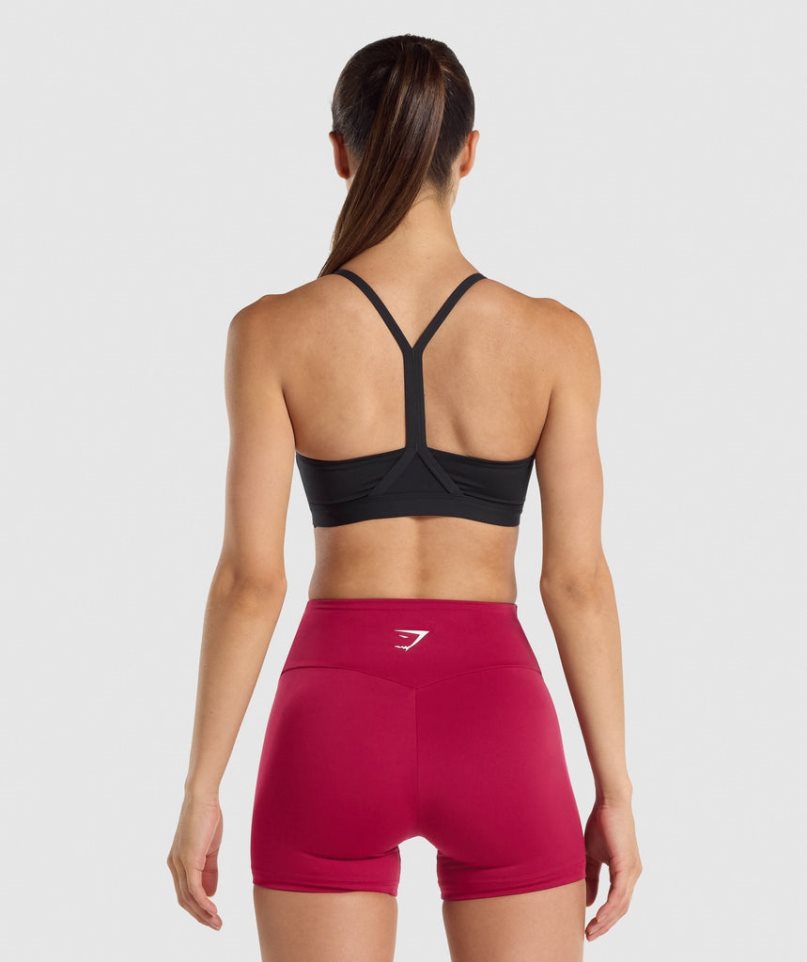 Gymshark V Neck Sport Bh Damen Schwarz | AT-57-CEDG