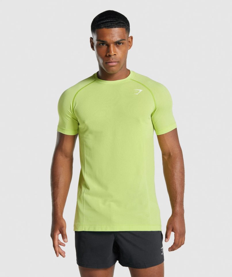 Gymshark Vital Light Seamless T-shirts Herren Gelb | AT-97-GVYI