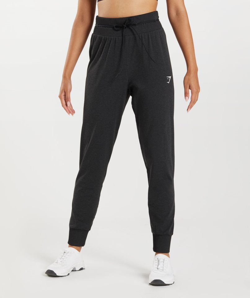 Gymshark Vital Seamless 2.0 Jogginghose Damen Schwarz | AT-23-POGC