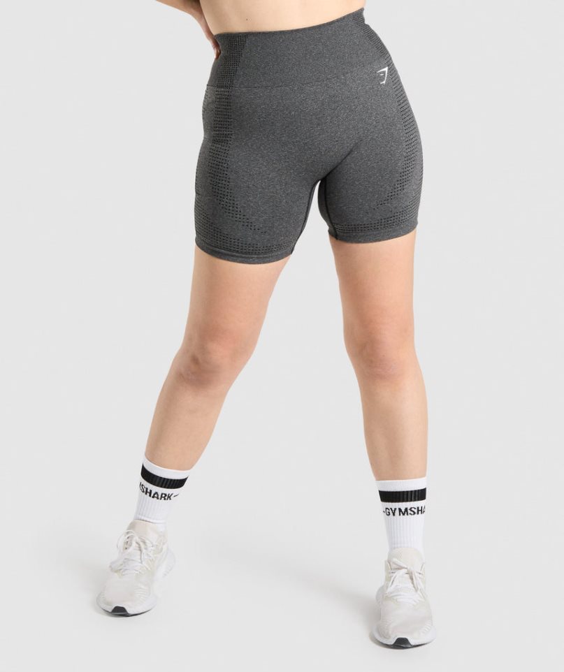 Gymshark Vital Seamless 2.0 Kurze Hose Damen Dunkelgrau | AT-18-NKUF