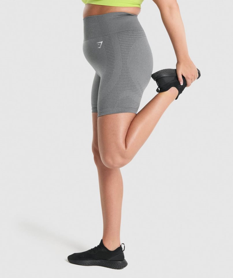 Gymshark Vital Seamless 2.0 Kurze Hose Damen Grau | AT-31-MOCT