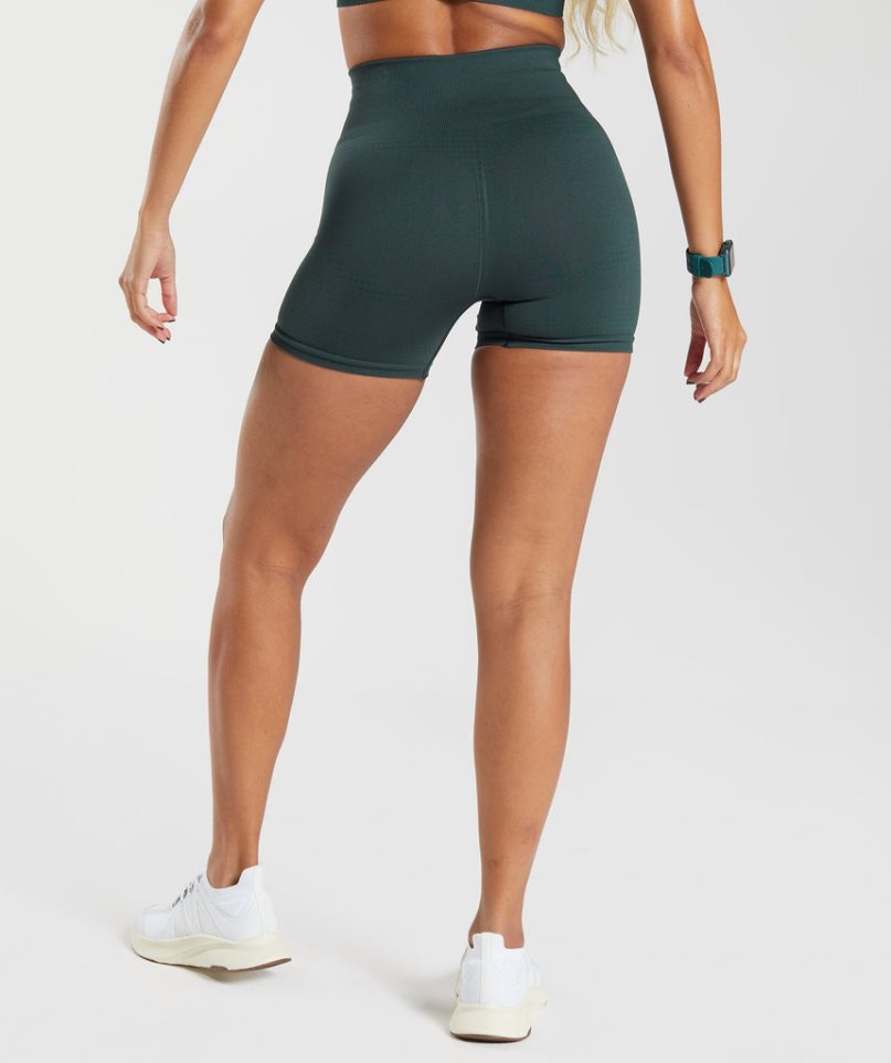 Gymshark Vital Seamless 2.0 Kurze Hose Damen Dunkelgrün | AT-78-SMZW