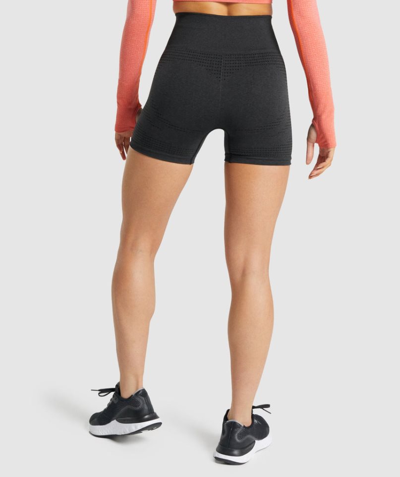 Gymshark Vital Seamless 2.0 Kurze Hose Damen Schwarz | AT-98-UTPX